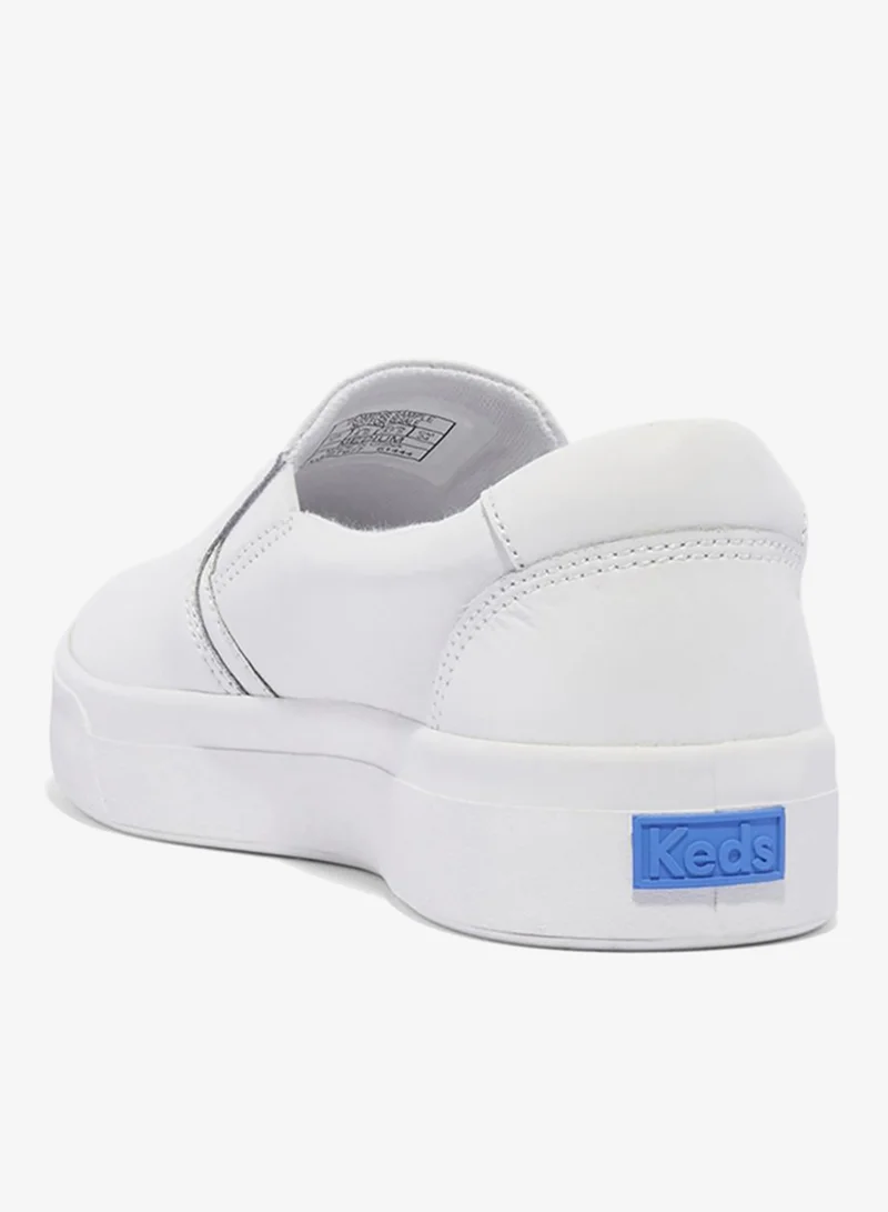 Keds white Keds Women's Pursuit Leather Slip On  Casual Sneaker White for Women | Best Price UAE